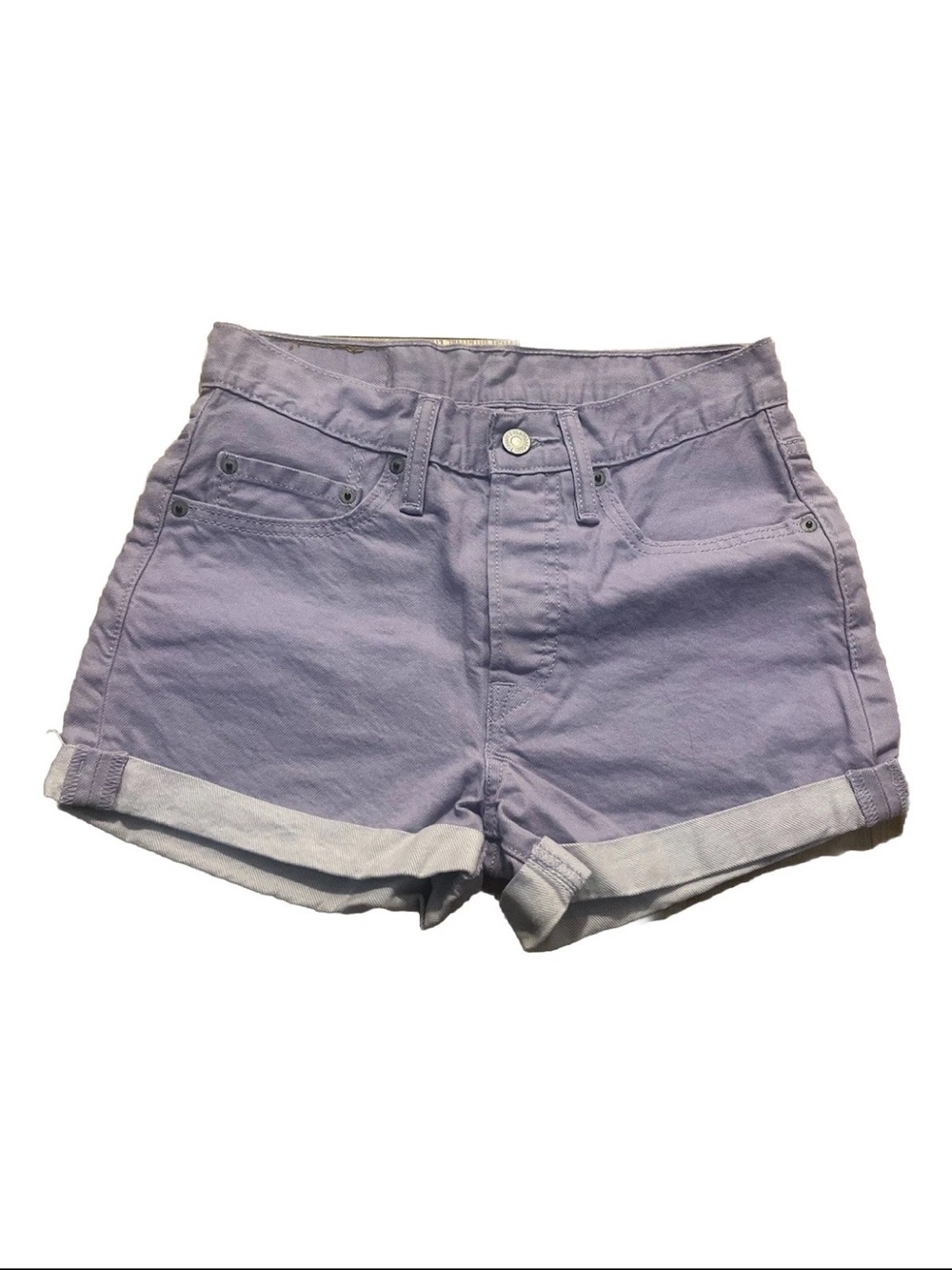 Levi’s 501 High-Rise Lavender Rolled Hem Women's Shorts size 26